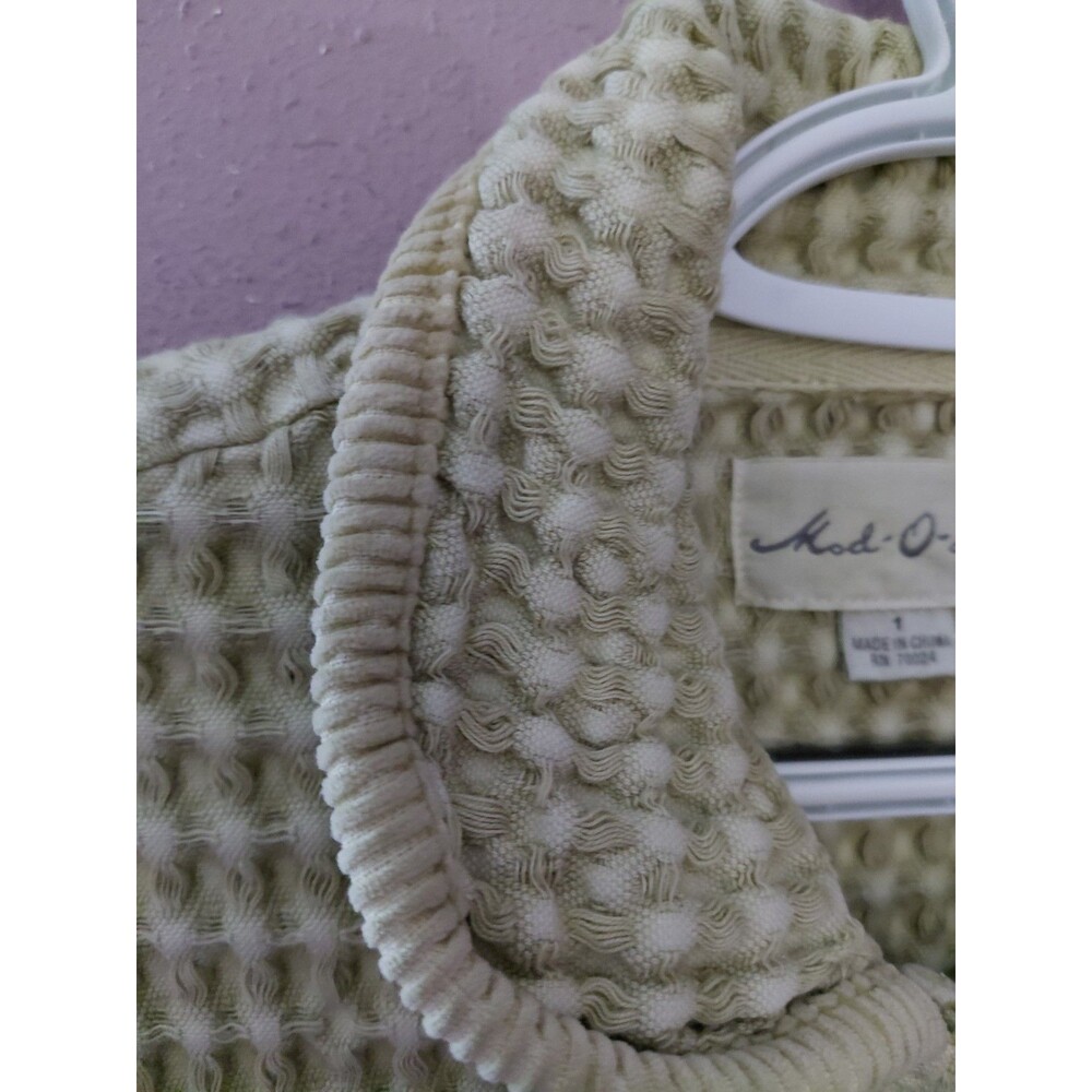 Mod O Doc Cream Beige Waffle Jacket Size 1 (XS) 100% Cotton - Picture 2 of 11